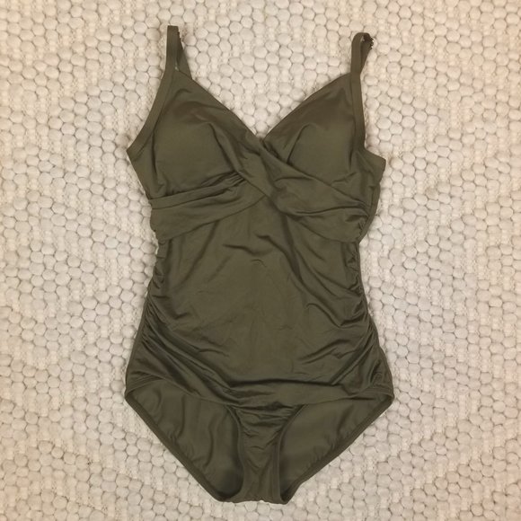 Jantzen Olive Green One Piece Swimsuit - Picture 6 of 10